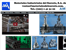 Tablet Screenshot of materialesdelsureste.com